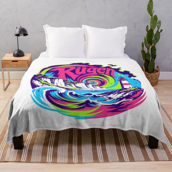 Item preview, Rügen Lighthouse Baltic Sea Psychedelic designed and sold by HoshisWorld2018.
