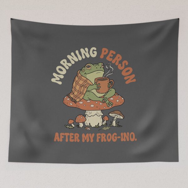 Item preview, Frog Morning Coffee Vintage Toad Meme designed and sold by LeshanArt.