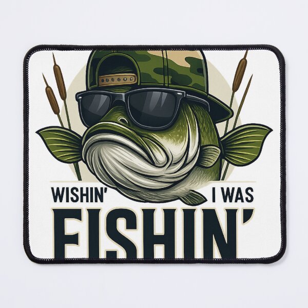 Item preview, Wishin I Was Fishin Funny Bass Fishing designed and sold by suechtmpoa.