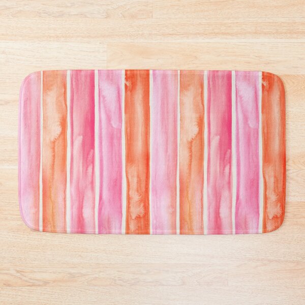 Item preview, Pink and Orange Cocktail Pop Hand Painted Watercolor Stripes designed and sold by micklyn.