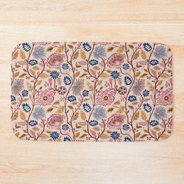 Item preview, Vintage Indian Kalamkari Floral Pattern designed and sold by Hanna Ryan.