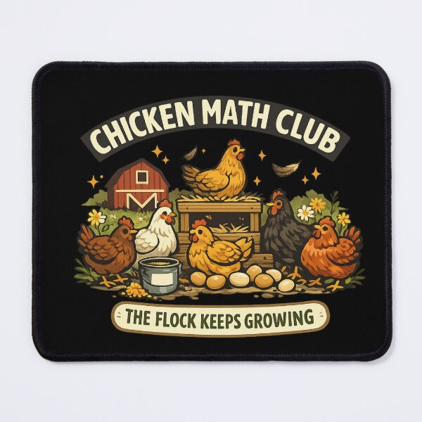 Item preview, Chicken Math Club Funny Backyard Chicken Keeper designed and sold by Concrete Coffee Studio.