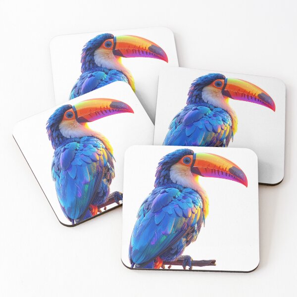 Item preview, Toucan colorful pop art tropical bird portrait vibrant rainbow shirt gift for bird lovers designed and sold by icemanphotos.