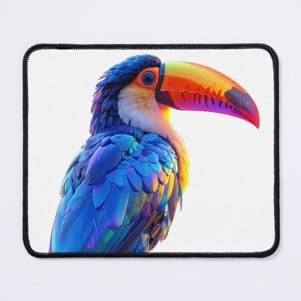Item preview, Toucan colorful pop art tropical bird portrait vibrant rainbow shirt gift for bird lovers designed and sold by icemanphotos.