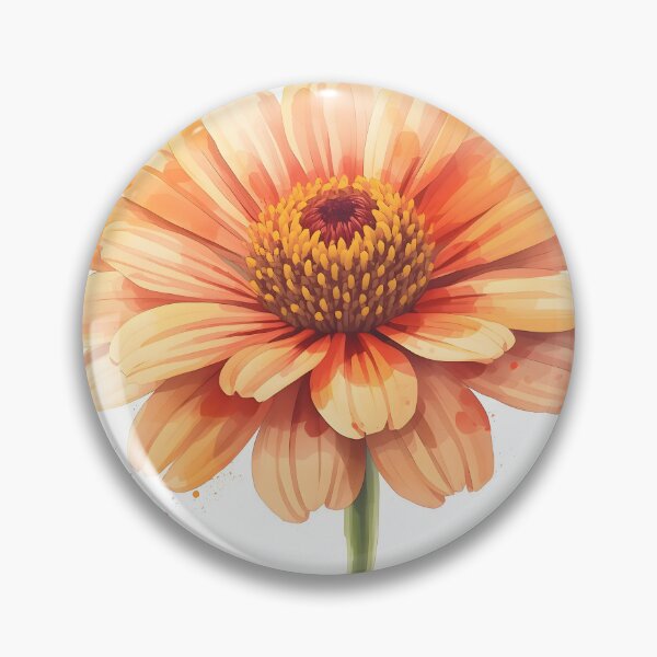 Item preview, Zinnia Flower Watercolor Painting designed and sold by RawNaturePrints.