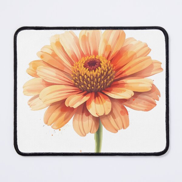 Item preview, Zinnia Flower Watercolor Painting designed and sold by RawNaturePrints.