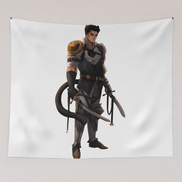 Item preview, Armored fantasy warrior stands ready holding two sharp blades. designed and sold by KireVeronica.