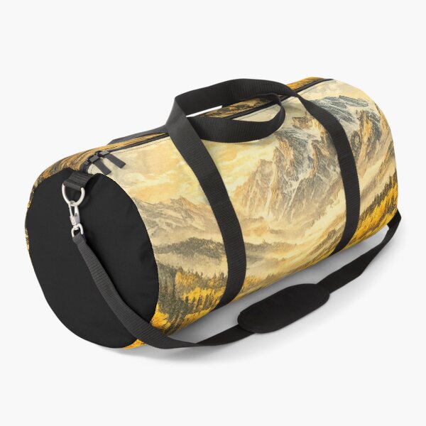 Item preview, Autumn Mountain Valley: Golden Larch Trees River Snow Peaks Landscape designed and sold by irfanshikh.
