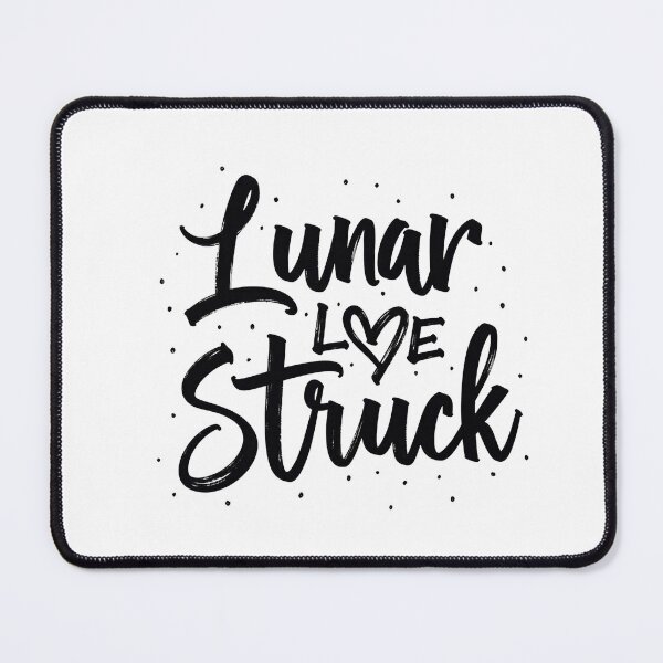 Item preview, LUNAR LOVE STRUCK - Bold Black Ink Hand Lettering designed and sold by Qubivibe.