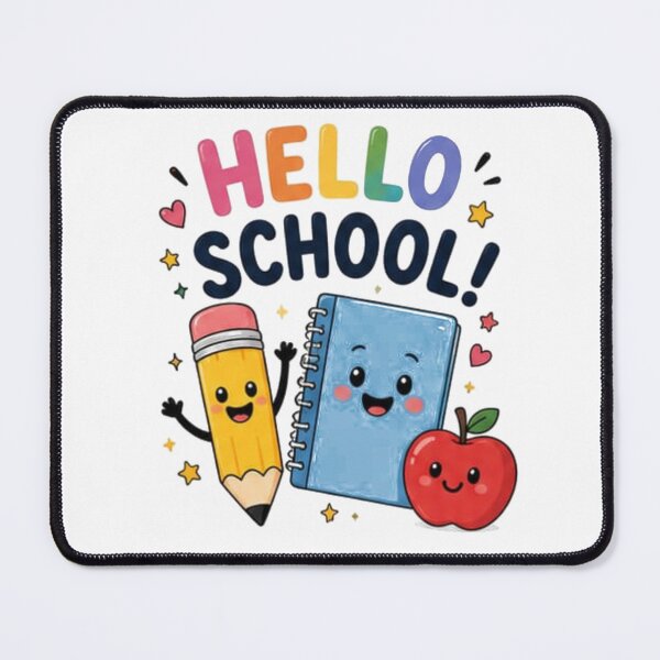 Item preview, Hello School – Cute Pencil, Book & Apple Back to School Cartoon Design designed and sold by Cartoon art with a purpose ❤️ Supporting Althea’s friends .