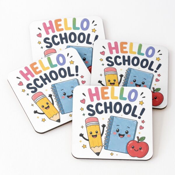 Item preview, Hello School – Cute Pencil, Book & Apple Back to School Cartoon Design designed and sold by Cartoon art with a purpose ❤️ Supporting Althea’s friends .