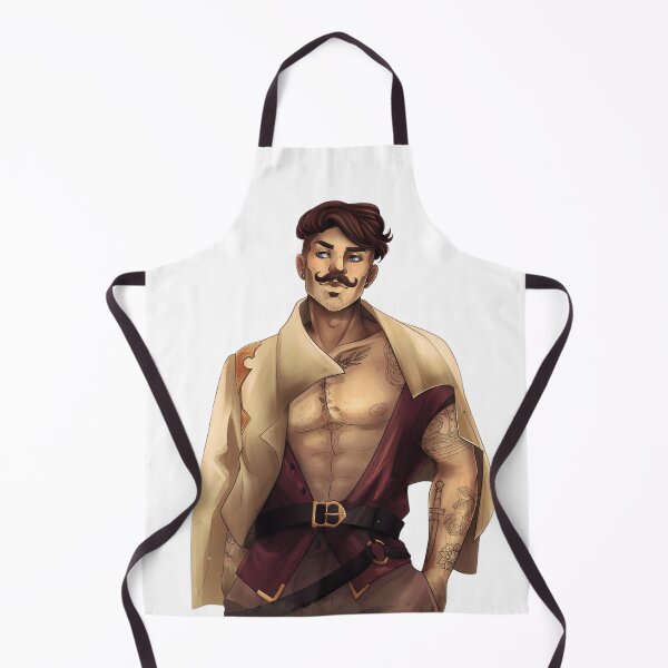 Item preview, Un aventurero seguro de sí mismo, con bigote, posa orgullosamente con ropa abierta. designed and sold by KireVeronica.