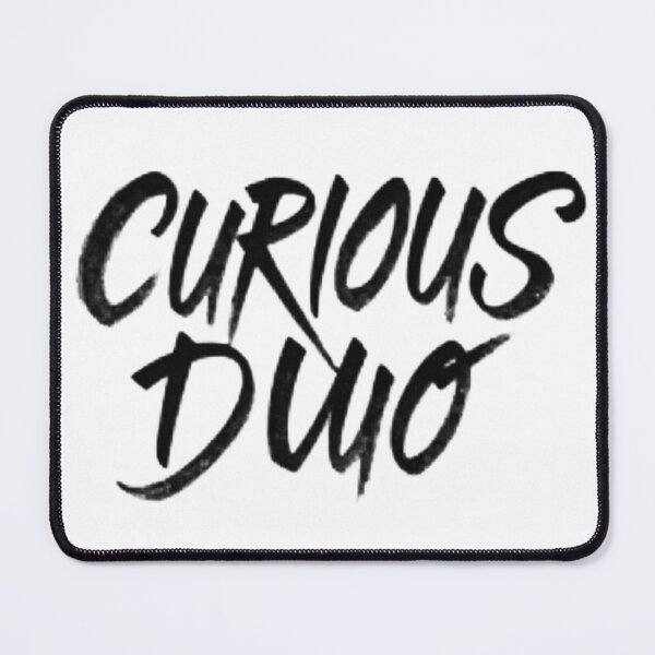 Item preview, CURIOUS DUO Black Ink Hand Lettering for Gemini Lovers designed and sold by Qubivibe.