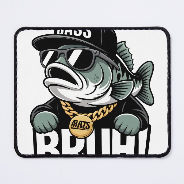 Item preview, Bass Bruh Funny Fishing Rapper Fish designed and sold by suechtmpoa.