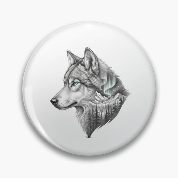 Item preview, Lone Spirit – Wolf and Wilderness Landscape designed and sold by BoldConcept43.