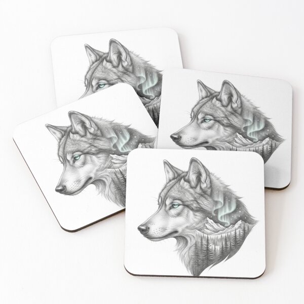 Item preview, Lone Spirit – Wolf and Wilderness Landscape designed and sold by BoldConcept43.