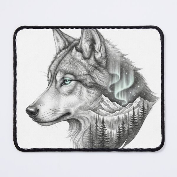 Item preview, Lone Spirit – Wolf and Wilderness Landscape designed and sold by BoldConcept43.