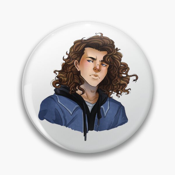 Item preview, Curly-haired character looks forward with calm, thoughtful expression. designed and sold by KireVeronica.