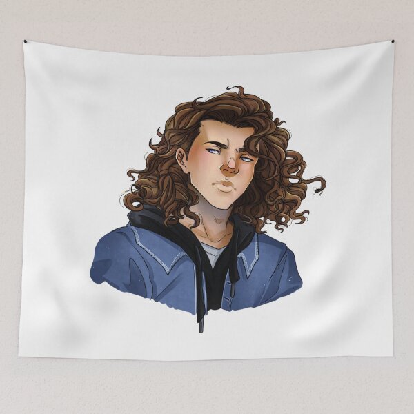 Item preview, Curly-haired character looks forward with calm, thoughtful expression. designed and sold by KireVeronica.