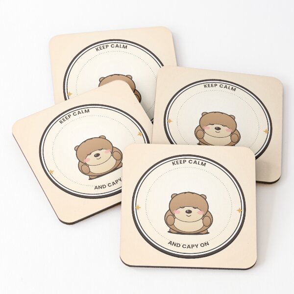 Item preview, Keep Calm and Capy On | Cute Kawaii Capybara | Funny Positive Animal Quote designed and sold by SLAYTHESPACE.