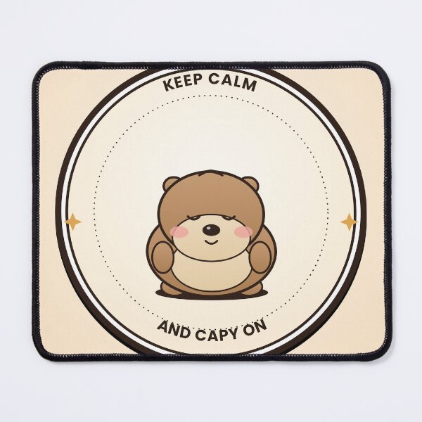 Item preview, Keep Calm and Capy On | Cute Kawaii Capybara | Funny Positive Animal Quote designed and sold by SLAYTHESPACE.