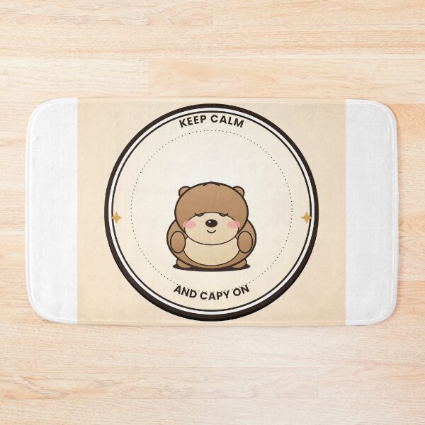 Item preview, Keep Calm and Capy On | Cute Kawaii Capybara | Funny Positive Animal Quote designed and sold by SLAYTHESPACE.