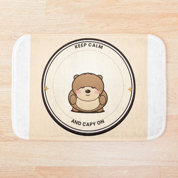 Item preview, Keep Calm and Capy On | Cute Kawaii Capybara | Funny Positive Animal Quote designed and sold by SLAYTHESPACE.