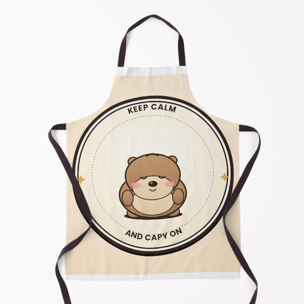Item preview, Keep Calm and Capy On | Cute Kawaii Capybara | Funny Positive Animal Quote designed and sold by SLAYTHESPACE.