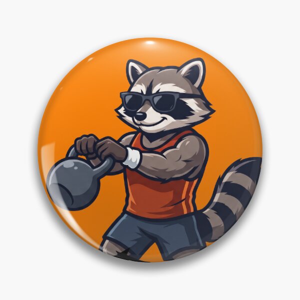 Item preview, Kettlebell Raccoon, Obsessed with Every Interval designed and sold by NerdApproach.