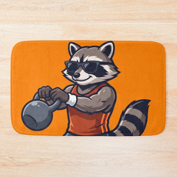 Item preview, Kettlebell Raccoon, Obsessed with Every Interval designed and sold by NerdApproach.