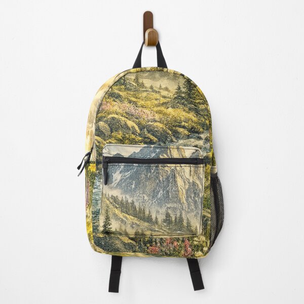 Item preview, Alpine Meadow Wildflowers: Mountain Valley Stream Spring Landscape Flowers designed and sold by irfanshikh.