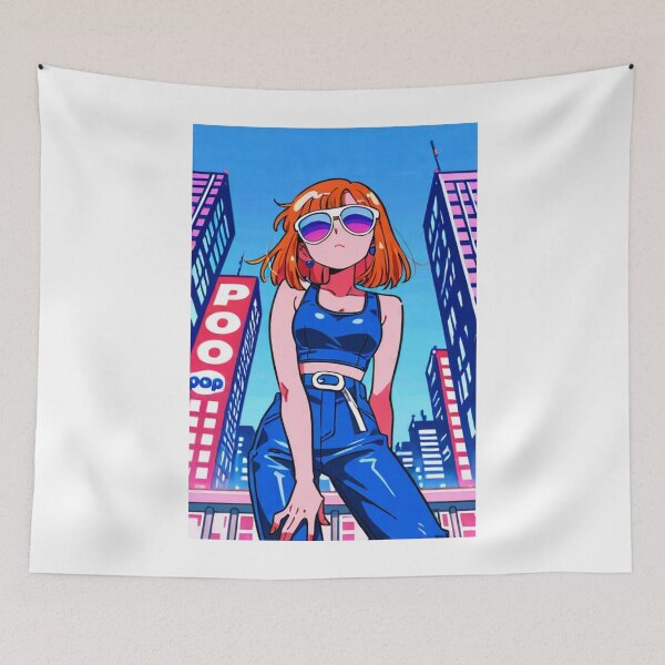 Item preview, Art - Manga Young Woman, 1980s City Pop Influence designed and sold by AnimeShin.