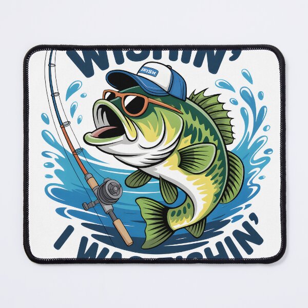 Item preview, Wishin I Was Fishin Bass Angler designed and sold by suechtmpoa.