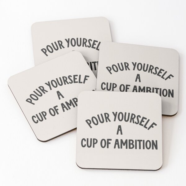 Item preview, Pour Yourself a cup of ambition quote (Black Tone) designed and sold by Paigaam.