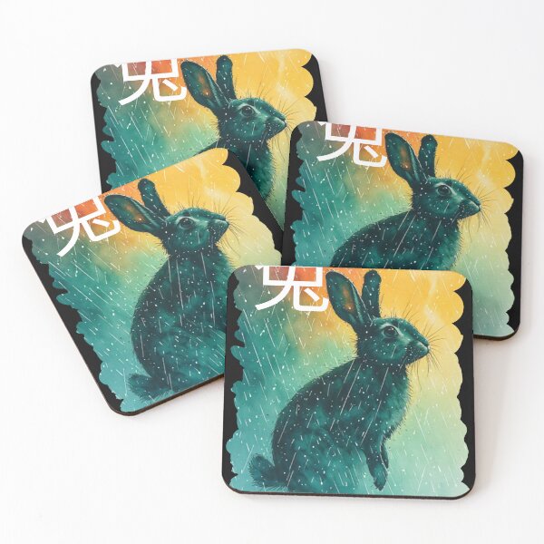 Item preview, Zodiac in the Rain | Year of the Rabbit designed and sold by halibutgoatramb.