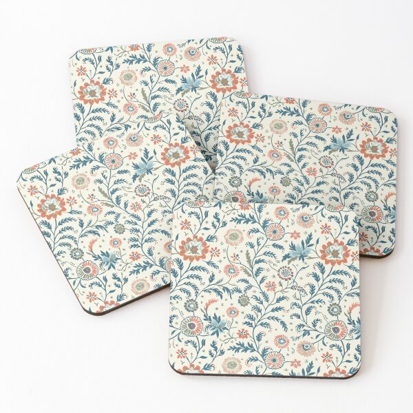 Item preview, Vintage Indian Kalamkari Floral Pattern designed and sold by Hanna Ryan.