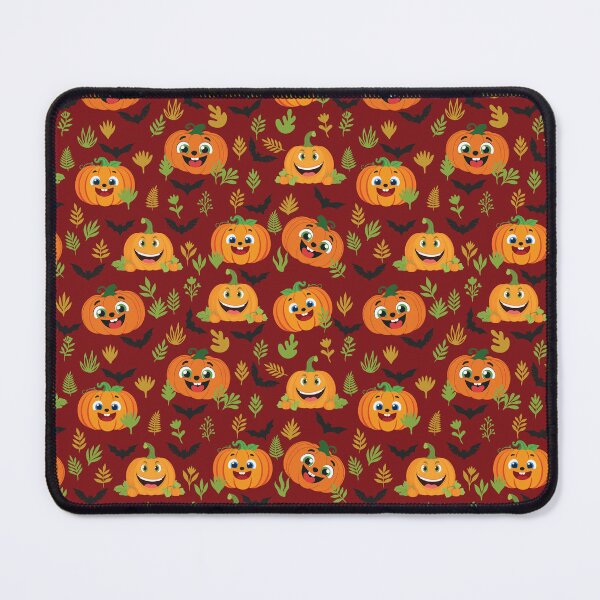 Item preview, Cute halloween pumpkin seamless pattern with smiling Jack  O Lanterns designed and sold by AlicinaM.