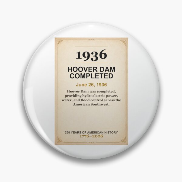 Item preview, America 250 | Hoover Dam Completed | 1936 designed and sold by ariksworld.
