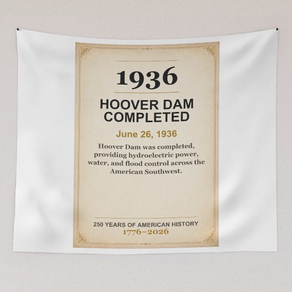 Item preview, America 250 | Hoover Dam Completed | 1936 designed and sold by ariksworld.