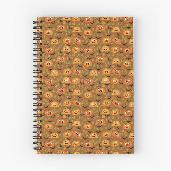 Item preview, Cute halloween pumpkin seamless pattern with smiling Jack  O Lanterns designed and sold by AlicinaM.