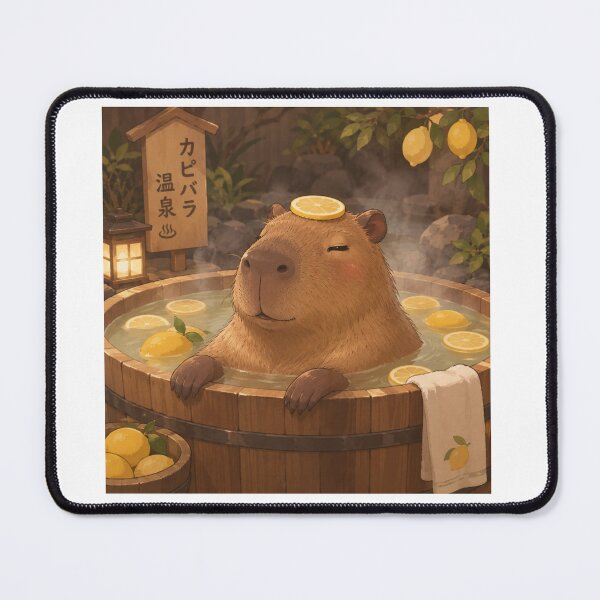 Item preview, Capybara in Lemon Bath Onsen Meme Art designed and sold by SMARTKIT DESIGNAGENCY.