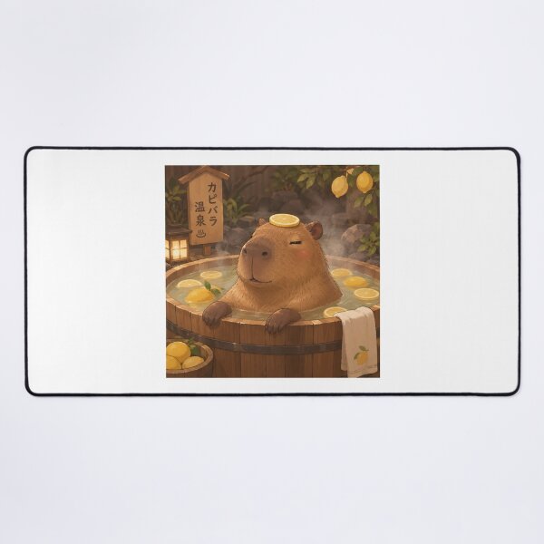 Item preview, Capybara in Lemon Bath Onsen Meme Art designed and sold by SMARTKIT DESIGNAGENCY.
