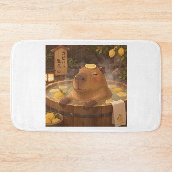 Item preview, Capybara in Lemon Bath Onsen Meme Art designed and sold by SMARTKIT  DESIGNAGENCY.