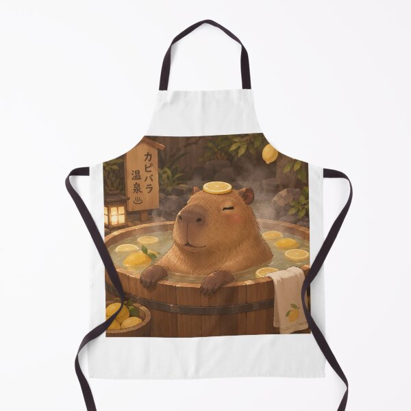 Item preview, Capybara in Lemon Bath Onsen Meme Art designed and sold by SMARTKIT DESIGNAGENCY.