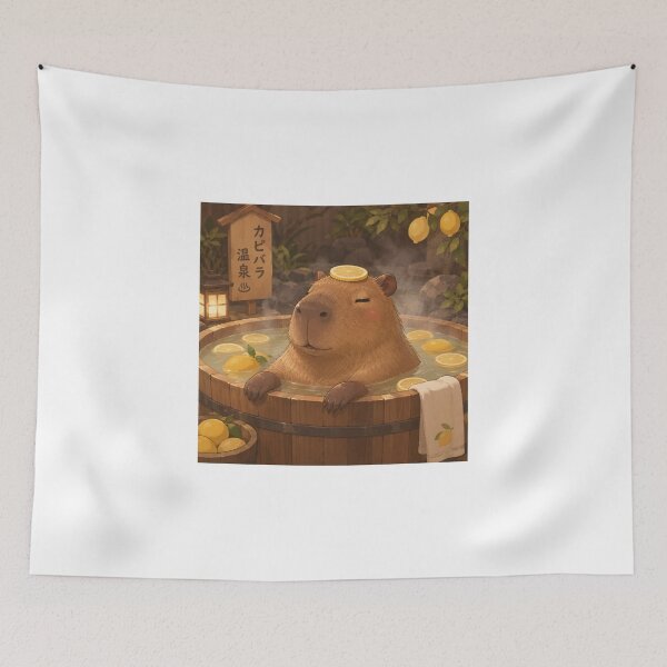 Item preview, Capybara in Lemon Bath Onsen Meme Art designed and sold by SMARTKIT  DESIGNAGENCY.