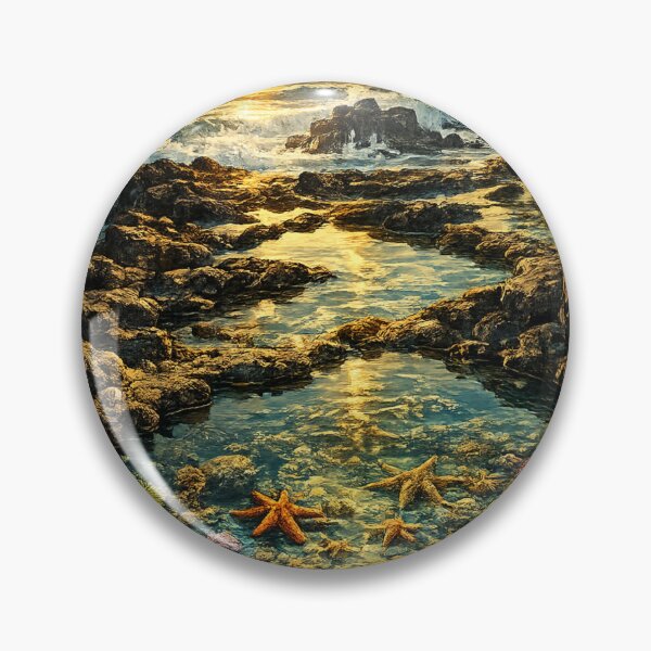 Item preview, Tropical Tide Pool: Starfish Sea Star Ocean Rocks Sunset Seascape designed and sold by irfanshikh.