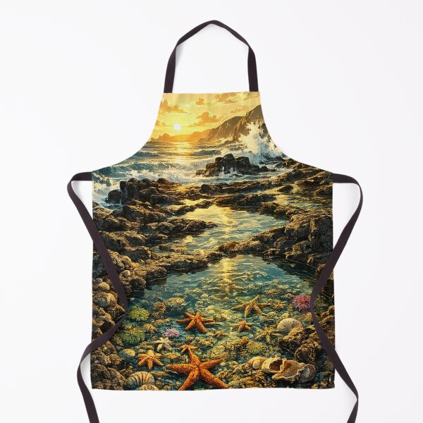 Item preview, Tropical Tide Pool: Starfish Sea Star Ocean Rocks Sunset Seascape designed and sold by irfanshikh.