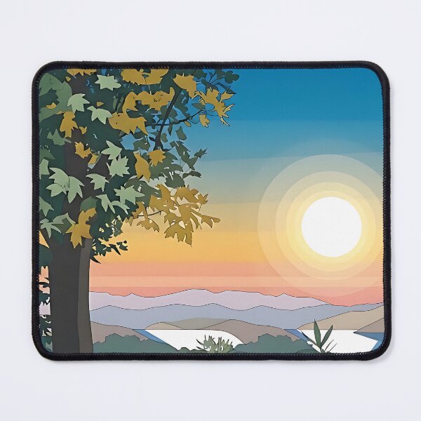 Item preview, ELBA - Sunset Landscape Minimalist Vector Art designed and sold by ToxicInkArt.