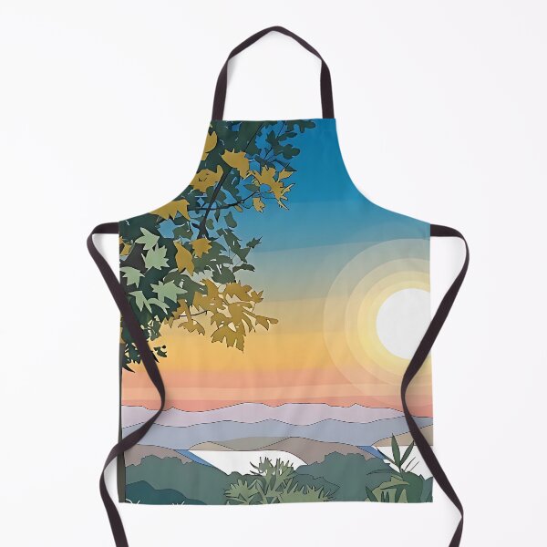 Item preview, ELBA - Sunset Landscape Minimalist Vector Art designed and sold by ToxicInkArt.
