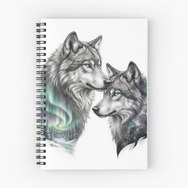 Item preview, Eternal Bond – Wolf Pair and Celestial Landscape designed and sold by BoldConcept43.
